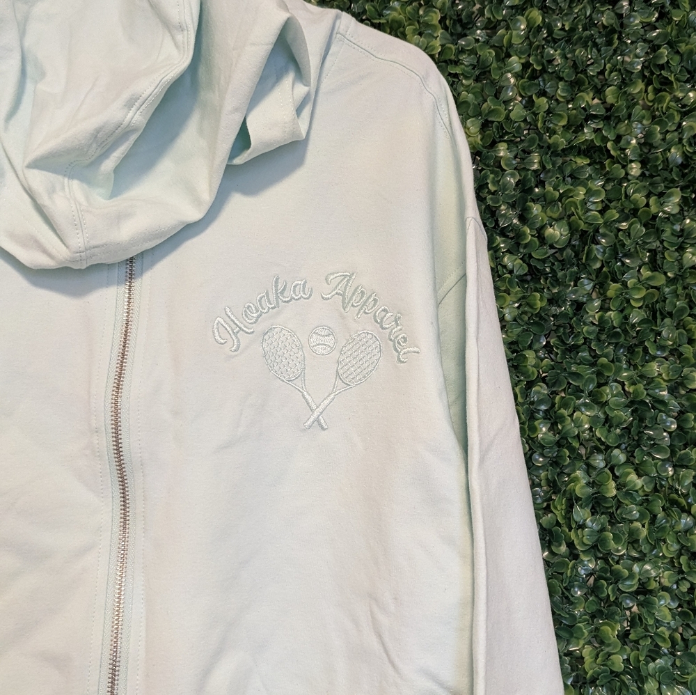Hoaka Apparel Cropped Zip Up Hoodie, M - Picture 2 of 4